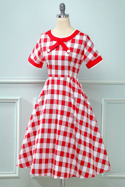 Sukienka Vintage W Kratę