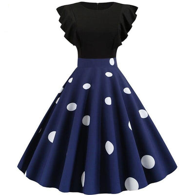 Rockabilly Sukienka Z Krótkim Rękawem