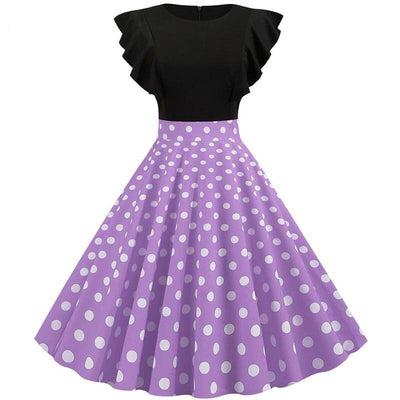 Rockabilly Sukienka Z Krótkim Rękawem