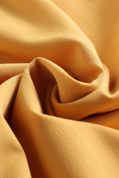 Żółta Sukienka Midi Vintage Z Lat 50