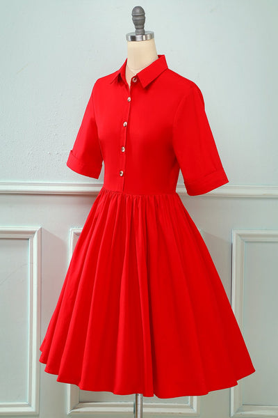 Plisowana Sukienka W Stylu Vintage Z Lat 50