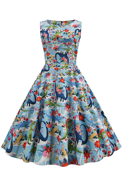 Sukienka Vintage W Kwiaty Z Lat 50. XX Wieku
