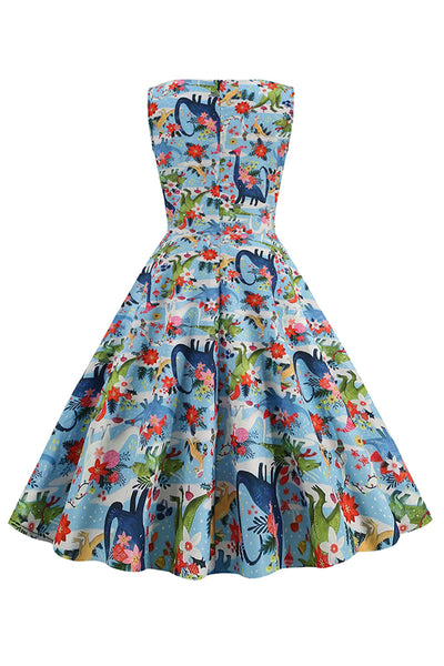 Sukienka Vintage W Kwiaty Z Lat 50. XX Wieku