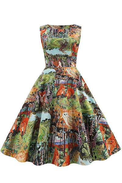 Sukienka Vintage W Kwiaty Z Lat 50. XX Wieku