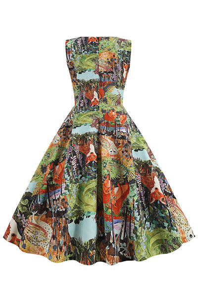 Sukienka Vintage W Kwiaty Z Lat 50. XX Wieku