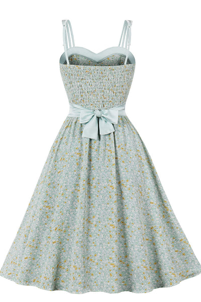 Sukienka Bez Rękawów W Stylu Vintage Z Kwiatowym Nadrukiem
