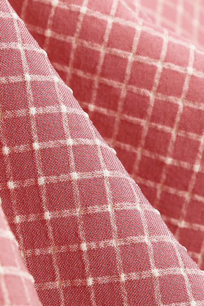 Sukienka Vintage Z Szalowym Kołnierzem W Kratę