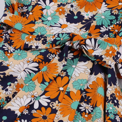 Kwiecista Sukienka Vintage Z Długim Rękawem Liberty