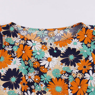 Kwiecista Sukienka Vintage Z Długim Rękawem Liberty