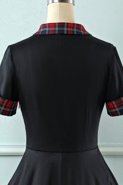 Sukienka Z Kołnierzykiem W Stylu Vintage