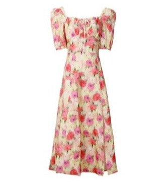 Kwiecista Sukienka Vintage Z Lat 40. XX Wieku