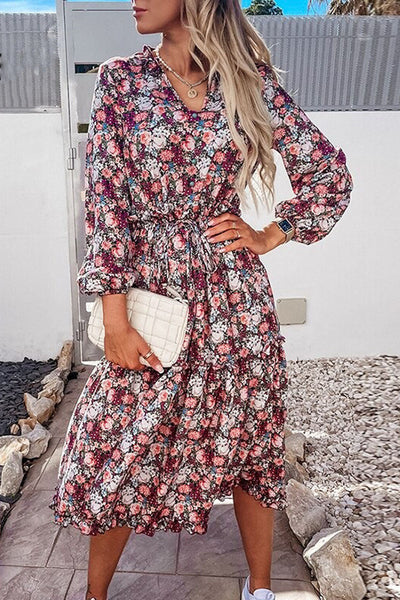 Sukienka Maxi W Kwiaty W Stylu Vintage