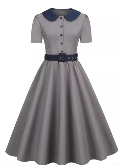 Czarna Sukienka Pin-Up Z Lat 50