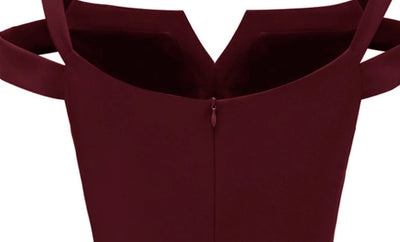 Sukienka Pin-Up Z Lat 50  Bordeaux