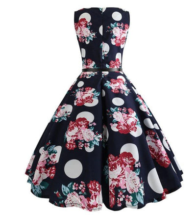 Sukienka Pin-Up Z Lat 50  Morski