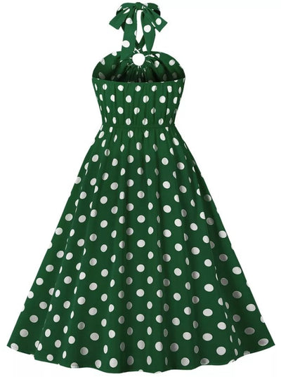 Sukienka Pin-Up Z Lat 50  Zielone Jabłko
