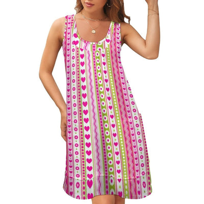 Sukienka Z Lat 60. 70 Serc