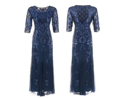 Sukienka Plus Size 20s Niebieska