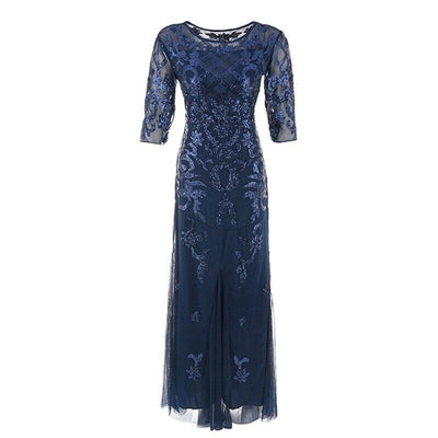 Sukienka Plus Size 20s Niebieska