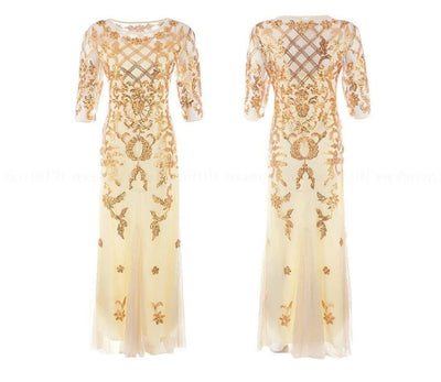 Sukienka Vintage Z Lat 20. W Kolorze Kości Słoniowej