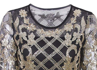 Złota Sukienka Z Lat 20. XX Wieku