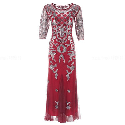 Czerwona Sukienka Vintage Z Lat 20