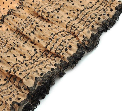 Żółta Sukienka W Kropki Z Lat 40