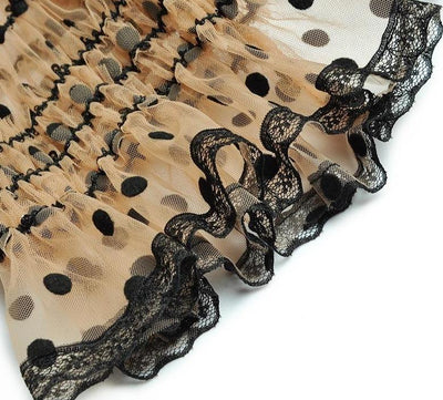 Żółta Sukienka W Kropki Z Lat 40