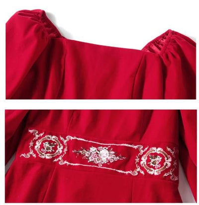 Aksamitna Sukienka Z Lat 40