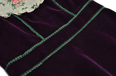 Aksamitna Sukienka W Kwiaty Z Lat 40