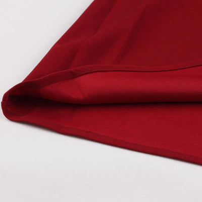 Burgundowa Sukienka Z Lat 50