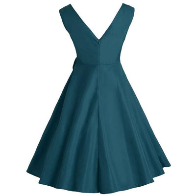 Elegancka Sukienka Z Lat 50. Niebieska