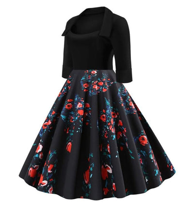 Sukienka Z Dekoltem W Łódkę Z Lat 50