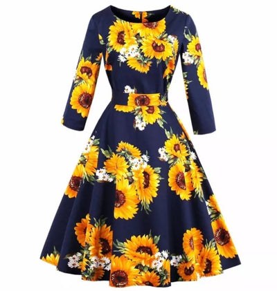 Sukienka Z Długimi Rękawami W Stylu Lat 50