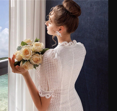 Sukienka W Stylu Vintage Z Guzikami Z Przodu