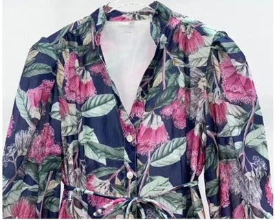 Kwiecista Sukienka Mini Z Lat 40