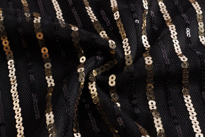 Czarno-Złota Krótka Sukienka Gatsby