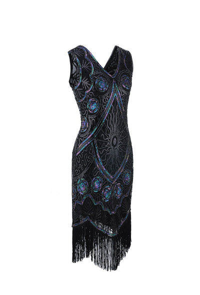 Czarna Krótka Sukienka Gatsby