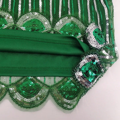 Zielona Krótka Sukienka Gatsby