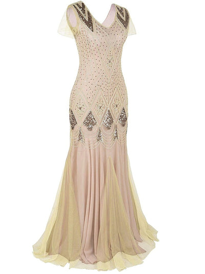 Długa Sukienka Gatsby W Kolorze Kości Słoniowej Haute Couture
