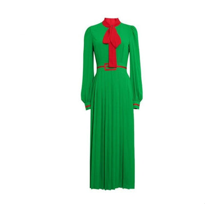 Sukienka Maxi W Stylu Vintage Z Długim Rękawem