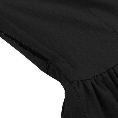 Czarna Sukienka Retro Z Lat 60