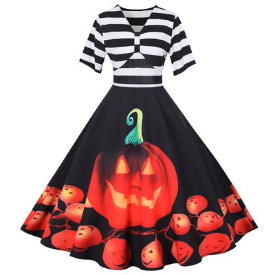 Halloweenowa Marynarska Sukienka Rockabilly