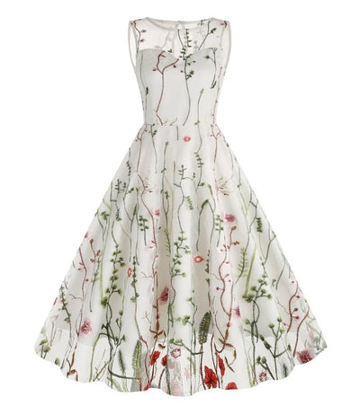 Sukienka Vintage W Kwiaty W Stylu Lat 50