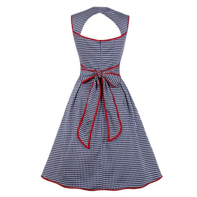Niebieska Sukienka W Stylu Vintage