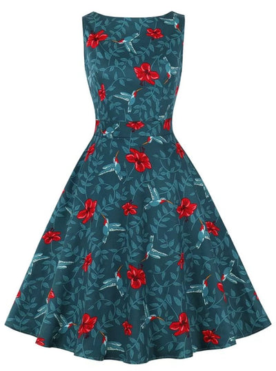 Zielona Sukienka Z Lat 50