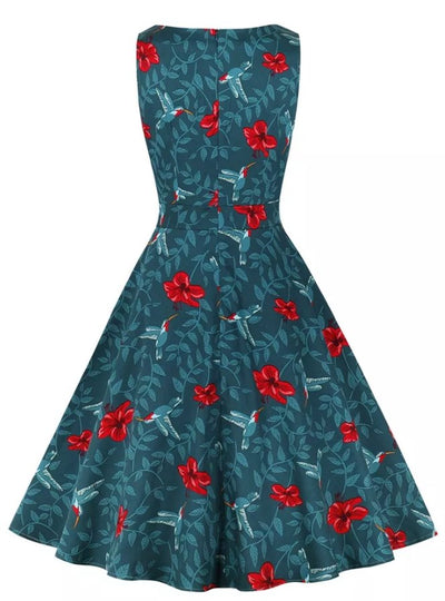 Zielona Sukienka Z Lat 50