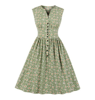Sukienka Vintage Plus Size Z Lat 50. W Kwiaty