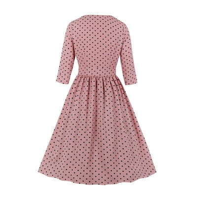 Sukienka Vintage Z Lat 50. Z Długimi Rękawami