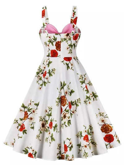 Różowa Sukienka Vintage Z Lat 50